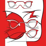 red cat-eye glasses image